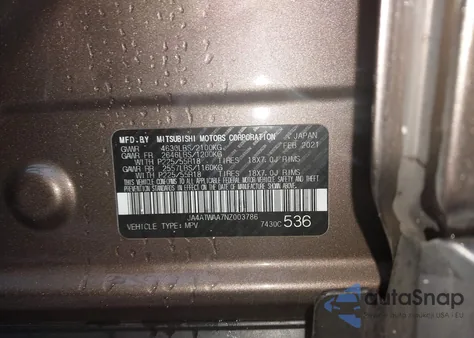 2022 Mitsubishi Eclipse Cross Se S-Awc/Se Special Edition S-Awc/Sel S-Awc/Sel Special Edition S-Awc z USA, uszkodzony, nr VIN JA4ATWAA7NZ003786